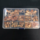 90 Pcs/Box Copper Battery Cable Connector Terminal Open Lugs Wire Terminals Kit