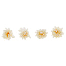100 Artificial Daisy Flowers Flower Heads Bridal Clips Foral Craft DIY Beige