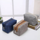 Blue Women Men Travel Cosmetic Bag Multifunction Zipper Small Makeup Toilet