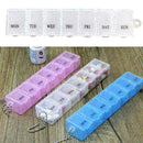7 Day Weekly Transparent 7 Fach Tablet Pill Box Fall Veranstalter Halter N5 L6F3