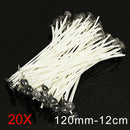 20Pcs 120mm 5" Pre Waxed Candle Wicks for DIY Candle Making with Sustainers #