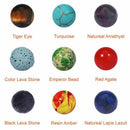 400pcs Lava Stone Rock Beads with Chakra Beads for Essential Oil and Jewelr N3N4