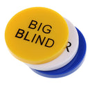 Durable Plastic Blind Big Blind Dealer Button for Casino Poker Card Game