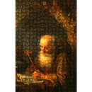 1000pcs Paper Puzzles Jigsaw Cross Old Man Oil Painting Assemble DIY Toys