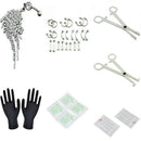37Pcs/Set Body Piercing Tool Kit Ear Nose Belly Button Navel Nipple Needles FT