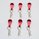 6pcs Metal Body Clip Pins with Pull Tabs for 1/8 1/10 RC Truck Buggy Crawler
