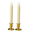 2-set Flickering Flameless LED Bulb Candle Tealight Pillar Bulb with Base