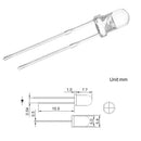 100pcs Ultra Violet UV 5mm 2000mcd LED Lamp Light High Power Chip Beads Bulk