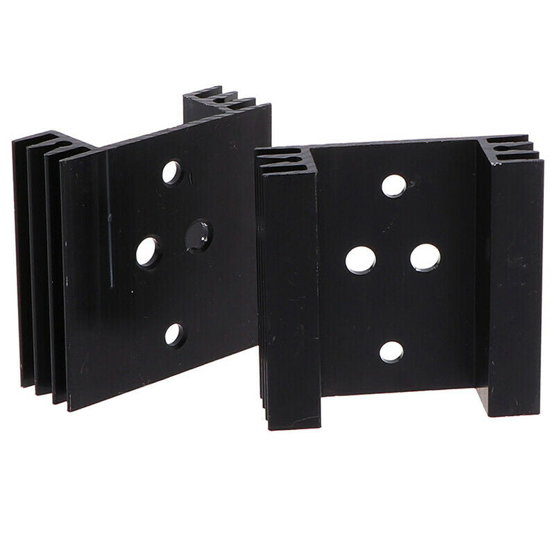 2Pcs 45x45x14mm TO3 Transistor Heat Sinks TO-3 Black Amumi Kw