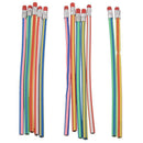 Pack of 12 Pcs Cute Cool Novelty Flexible Bendable Soft Pencil With Eraser