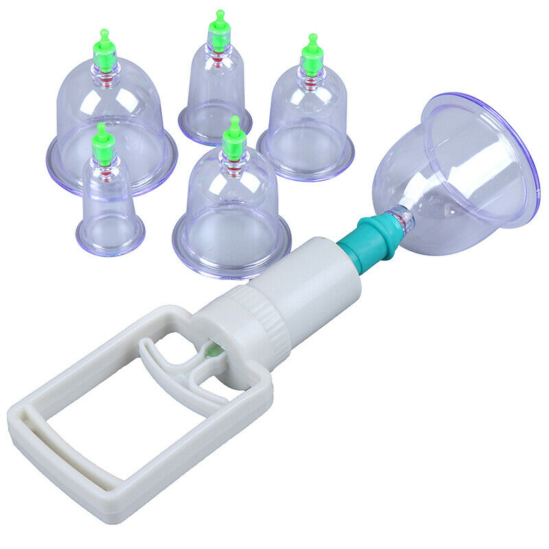 6xCups Chinese Vacuum Body Cupping Massage Healthy preservation SuctionJ Gw