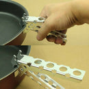 Portable Aluminum Alloy Camping Picnic Cookware Pan Bowl Pot Gripper Clamp Clip