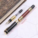 0.5mm Imitation Red Wooden With Carving Flower Medium Nib Fountain Pen Supplies