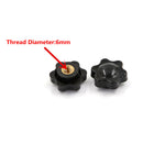 5Pcs Black M6 Female Thread Star Shaped Head Clamping Nuts Knob LJ