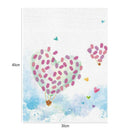 Creative DIY Wedding Fingerprint Canvas Printing Hot Air Balloon Guest Book