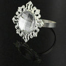 12PCS Diamond Napkin Ring Serviette Holder Wedding Dinner Banquet Decor I3D O4B5