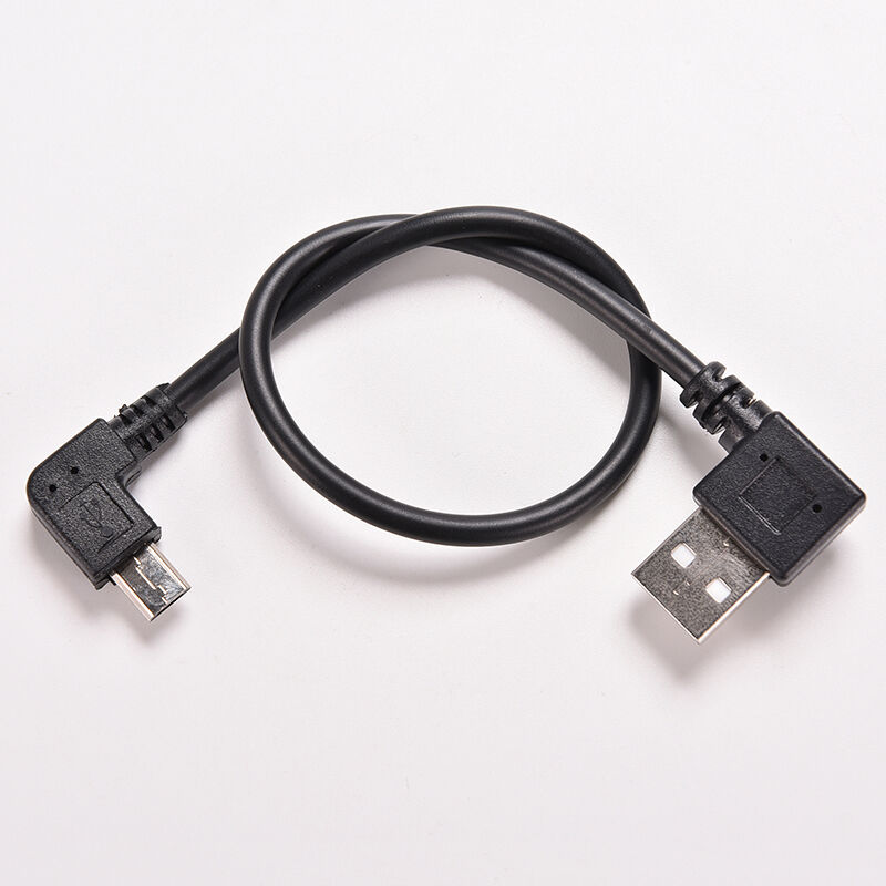 Hot USB 2.0 OTG Male to 90 Degree Angled Micro USB Male Cable Cord Adapter JR
