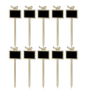 10pcs Bird Design Wooden Blackboard Message Chalkboard With Stick For Party