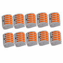 10x SPRING LEVER TERMINAL BLOCK ELECTRIC CABLE WIRE CONNECTOR 5 WAY LJ