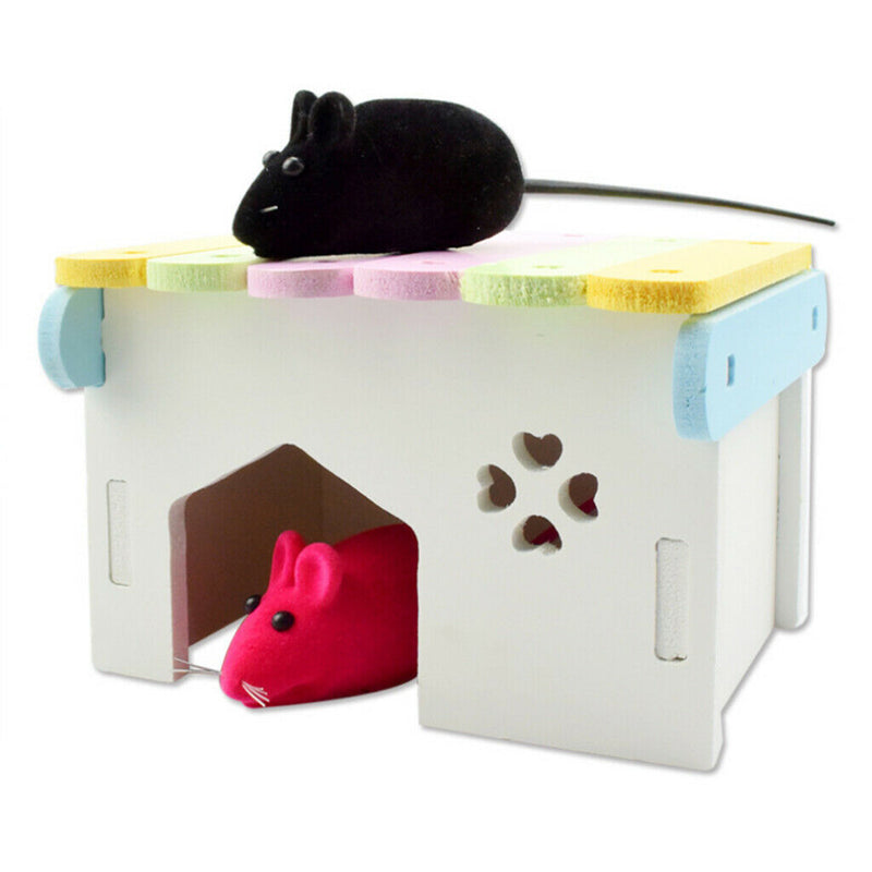 Colorful Hamster House Small Pets Snuggle Hut Cage Climbing Chewing Toys
