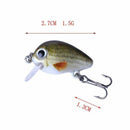 5PCS/Lot 1.5g 2.7cm Topwater 0.1-0.5m Wobbler Mini Crankbait 5 pcs Baits witN7P9