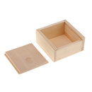 Unpainted Wood Tea Storage Box -Wooden Case with Push and Pull Cover- Office