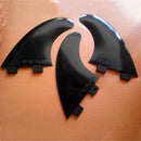 3Pcs Plastic Nylon+Fiberglass Black Fcs Surf Fins G5 Size Surf Board Fins S