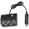 Car Cigarette Lighter 3 Socket Splitter 12/24V Dual USB Port Charger Adapter