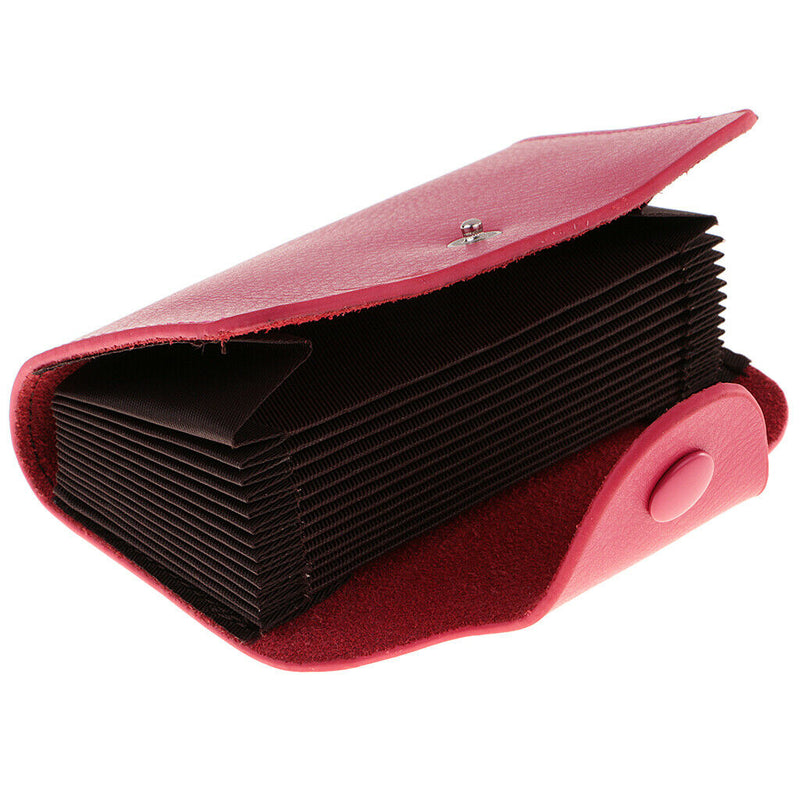 Card Holder Bank Credit Card ID Card Holder Case Bag Wallet rose red