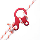 3 Holes Quick Knot Tent Rope Fastener Wind Cord Buckle Tensioner Red