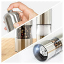 Press style round pepper grinder Electric Mill in Stainless Steel, Salt Mil