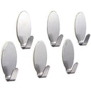 6pcs Storage Towel Wall Mounted Gadgets Stainless Steel Apron Self  Hook