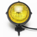 Dirt Bike Headlight Amber Light Lamp For  Bobber Chopper Black+Yellow