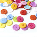Newly 100Pcs 4 Holes Round Plastic Sewing Buttons Colorful Scrapbooking 20mm !!!