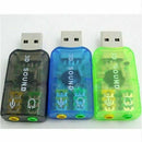 5.1USB to 3.5mm mic headphone Jack Stereo Sound Headset Card Audio Adapter US.