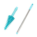 Toilet Brush Plunger Stainless Steel Long-Handled with Wall Hook Dredge Cle