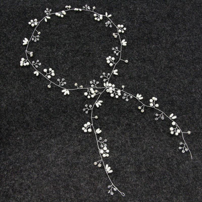 1 Piece Pearls Wedding Hair Vine Crystal Bridal Accessories Diamante Headware