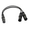Audio Balance 3-Pin XLR Female To Dual 2 Male Splitter Microphone Cable