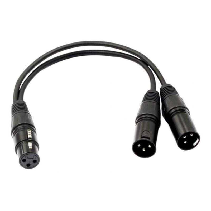 Audio Balance 3-Pin XLR Female To Dual 2 Male Splitter Microphone Cable