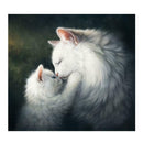 White Cat 5D Diamond DIY Painting Kit Home Decor Craft 35 X 35cm