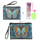 DIY Butterfly Special Shaped Diamond Painting Wristlet Clutch Women Wallet