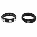 2pcs White Rivet + Black Rivet Punk Pyramid Studded Artificial Leather Brac Q9D1