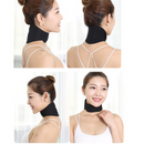 Magnetic Neck Brace Self-Heating Support Belt Wrap Relief Massage Pad Black