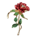 Rose Flower Alloy Wedding Clothes Accessory Pin Brooch Women Christmas Gift