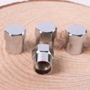 4X Sliver Wheel Tyre Tire Rims Stems Air Valve Dust Cover Cap Car Truck B Dlxd