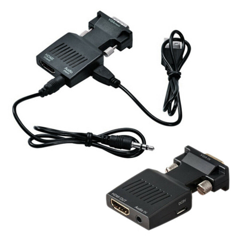1080P VGA male to HDMI female adapter converter with USB audio cableU2 JC,a