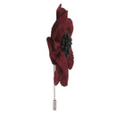 Mens Fuchsia Flax Flower Lapel Brooch Boutonniere Tuxedo Corsage Stick Pin