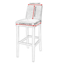 2pcs Elastic Short-back Chair Seat Covers Bar Stool Slipcovers Protector