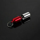 2 Pack Waterproof Pill Fob Medium Size Keychain Pill Holder, Emergency Aspi