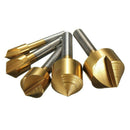5 tlg HSS Countersink Counterbore Countersinks Set Wood Metal 6-19mm 90 Deg Z2Q5